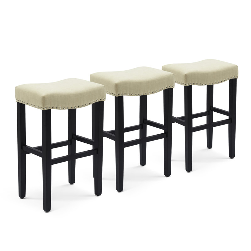 Tabouret Jameson, Beige / noir, Tabouret de bar (siège d'une hauteur de 29 po)