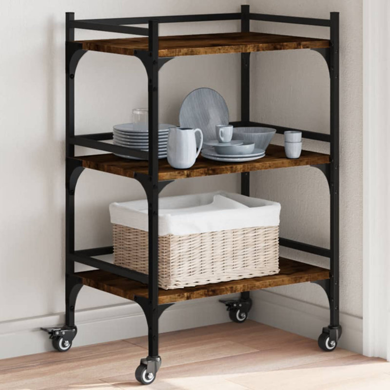 Bar Cart, Black Oak