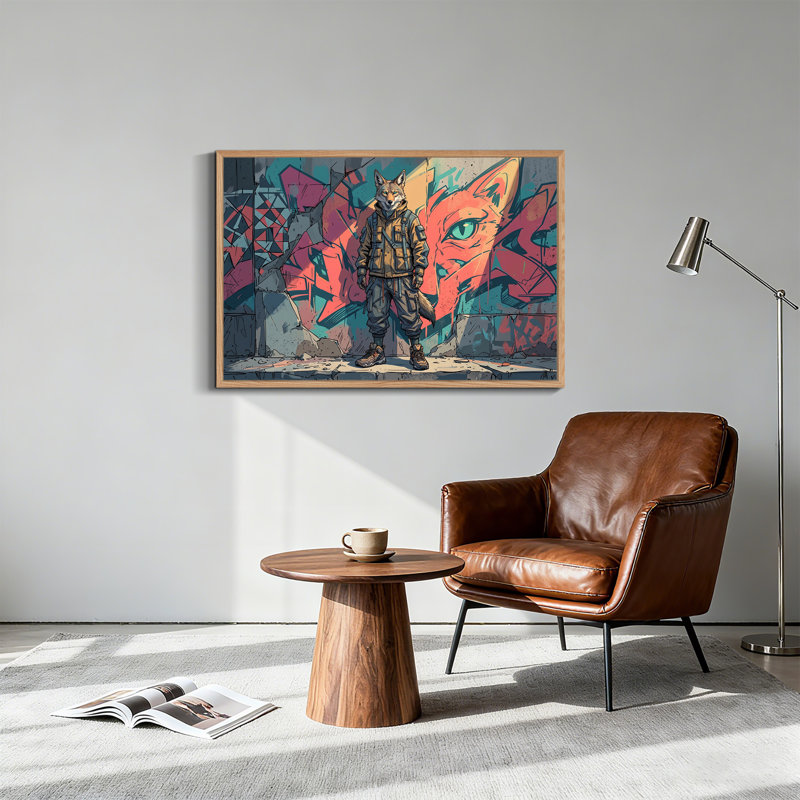 Art mural sur toile Fox in Tactical, H 18 po x l 24 po