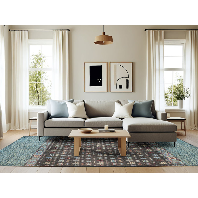 Abstract Indoor Rug, Rectangle 6' x 9'