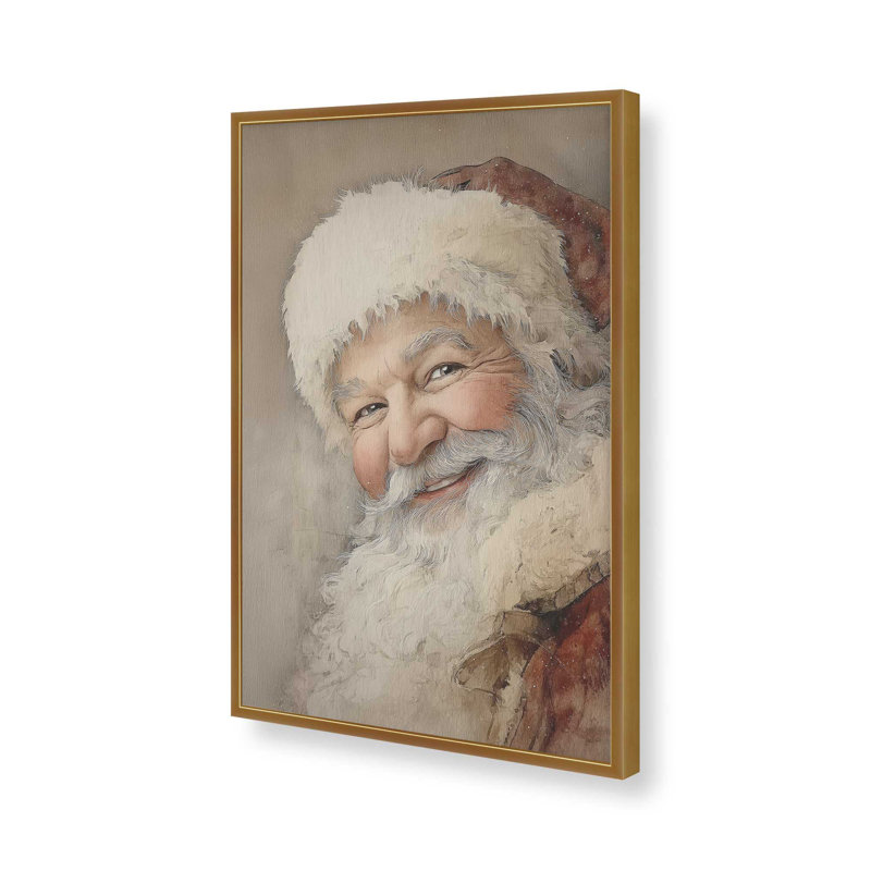«Jolly Saint Nick», reproduction d'art, 12 po x 16 po, Or poli
