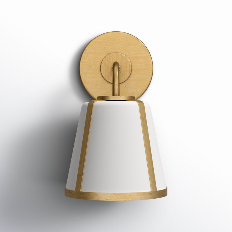 Fulton 1 Light Antique Gold Wall Mount, Antique Gold