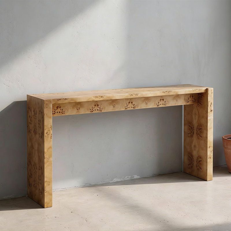 Console Retro Minimalist Art, H 27,95 po x l 70,87 po x P 12,99 po, Bois naturel