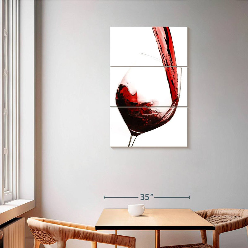 Yarlin Red Wine Flow, 57" H x 36" W
