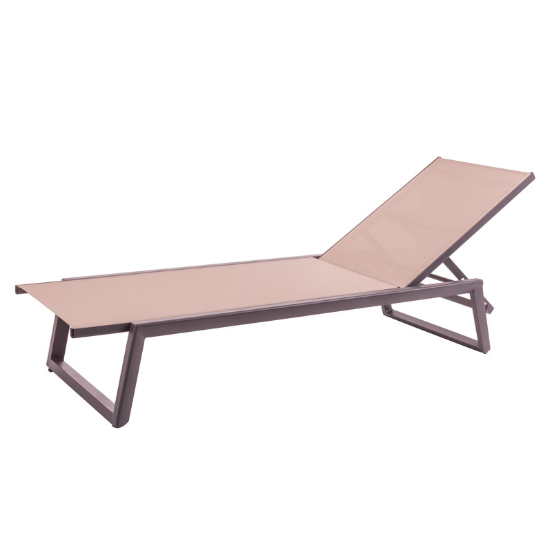 Tudor 196cm Long Reclining Single Chaise with Cushions, Sand