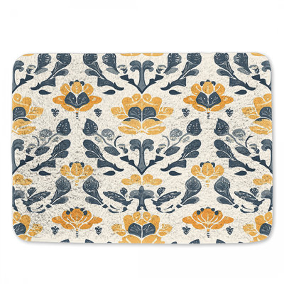 Tapis de bain floral