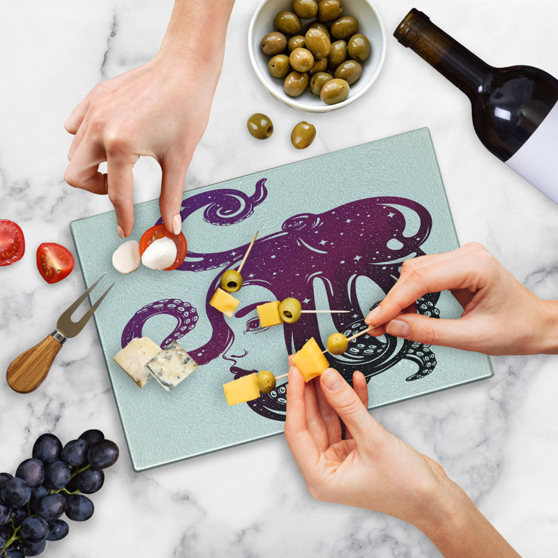 Planche à découper en verre trempé Ambesonne