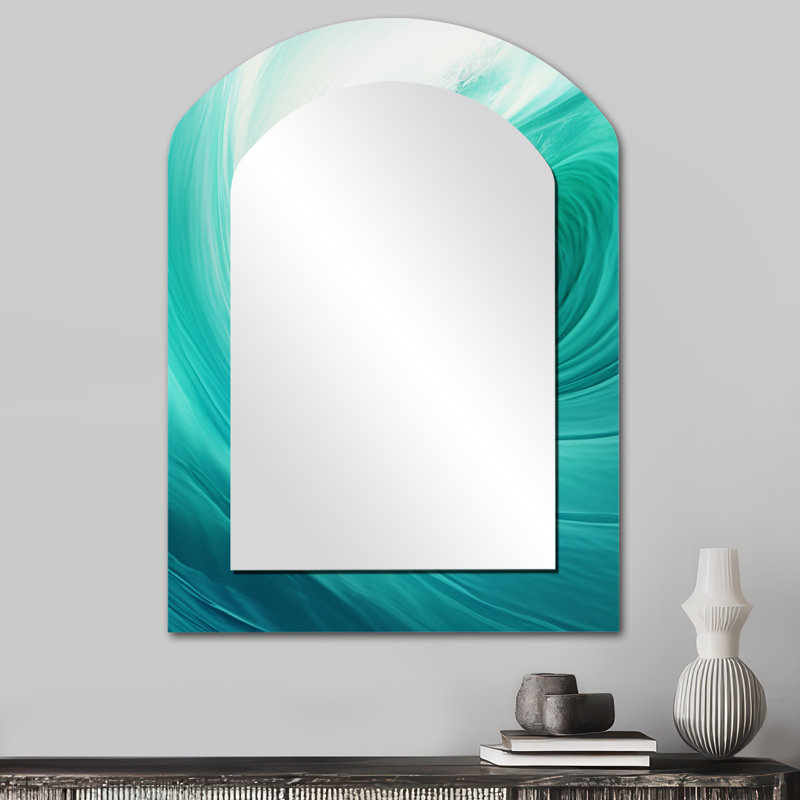 Turquoise Wondrous Wave Spiral, 34 po x 25 po