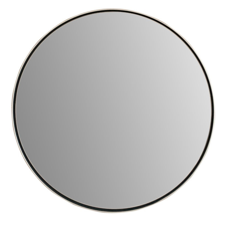Round Wall Mirror, 23.5" x 23.5", Silver