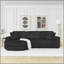 Canapé-lit modulaire rembourré en velours Corduroy-1791367595
