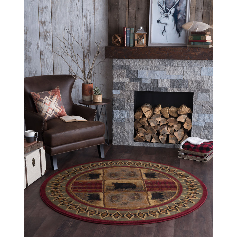 Tapis rouge Alers, Rond 5 pi 3 po