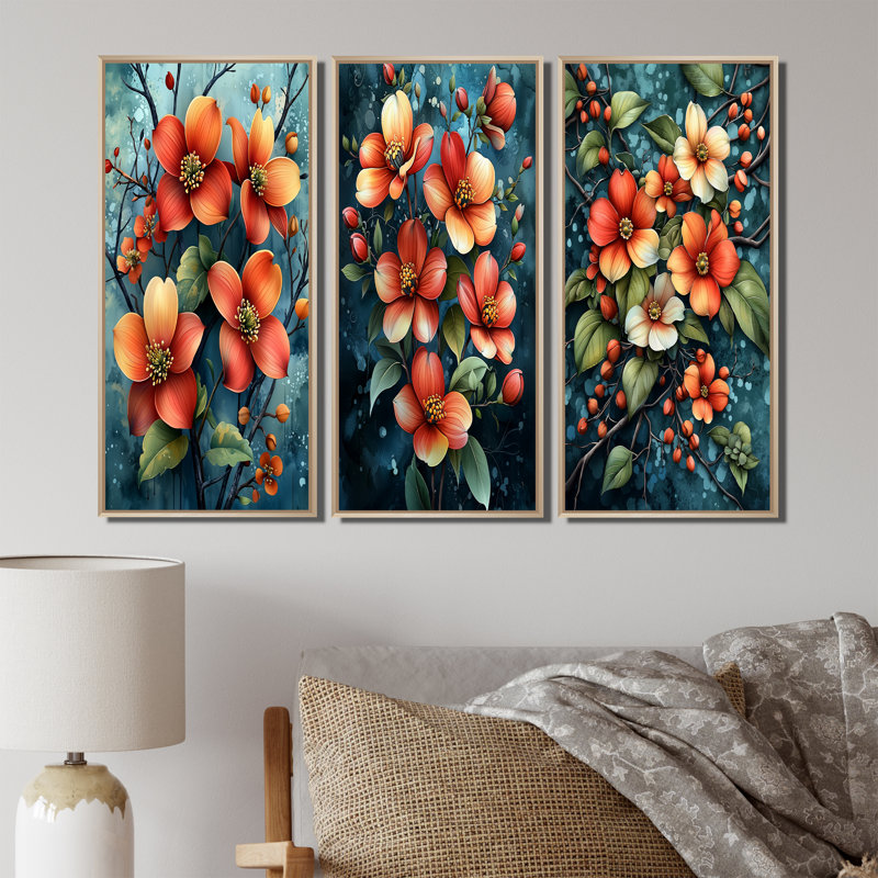 Cornouiller A Symphony Of Branches & Blossoms I - Collection de décorations murales Dogwood, H 40 po x l 60 po, Crème, crème