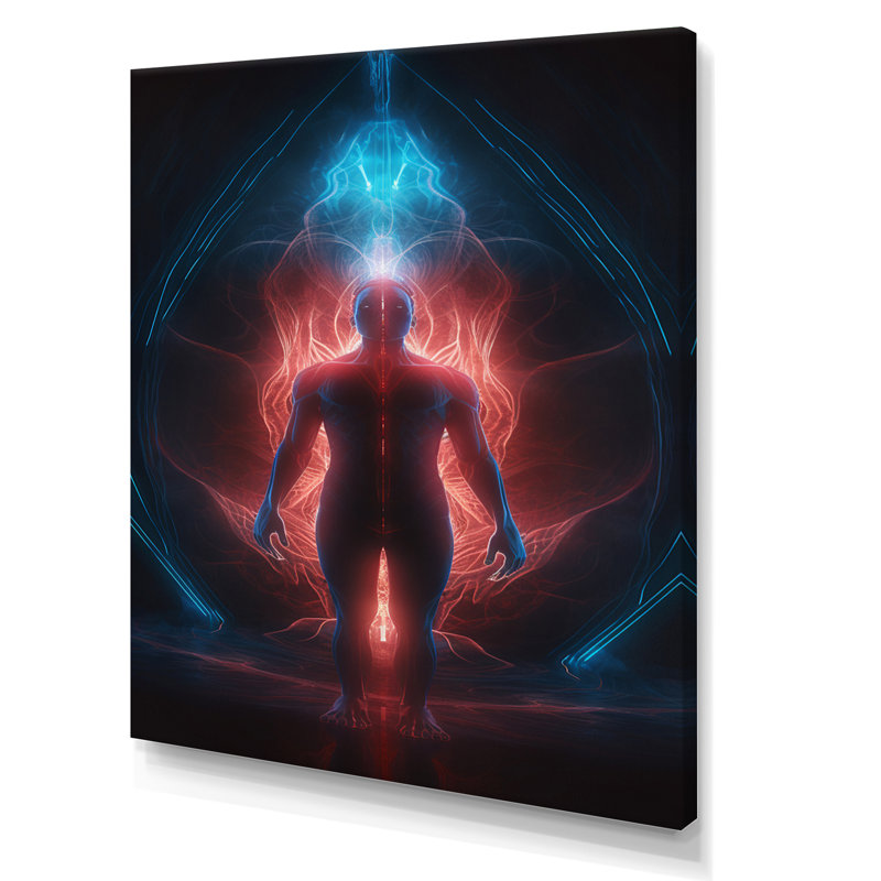 «Etheral Body Glowing Light Awakening», reproduction sur toile, Toile tendue, H 40 po x l 30 po x P 1,5 po