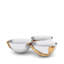 Deco Leaves - 3 Bowl Condiment Server