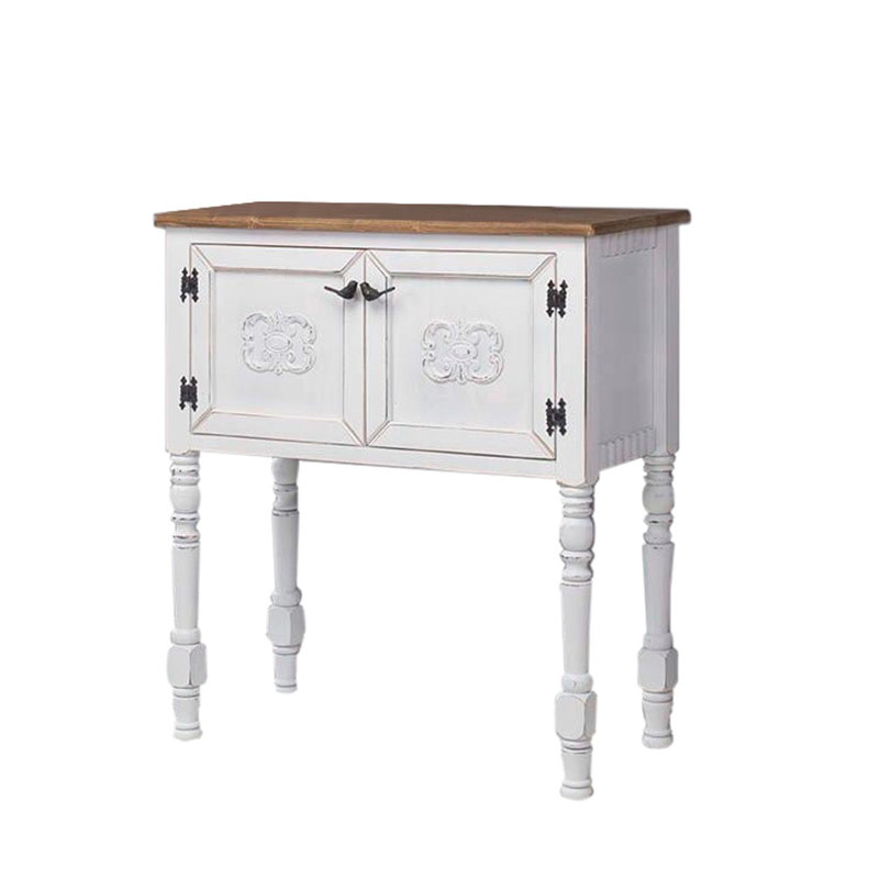 Oded Dressing Table, White/Light Walnut