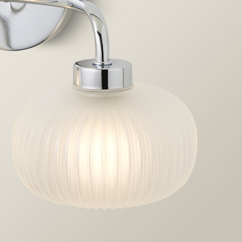 Rawdha Glass Armed Sconce, No, Chrome