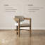 Chaise de salle à manger Arik Boucle avec dossier courbé et pieds en bois massif-121931542