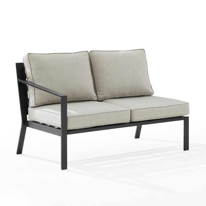 Causeuse modulaire en métal Oduname, Taupe