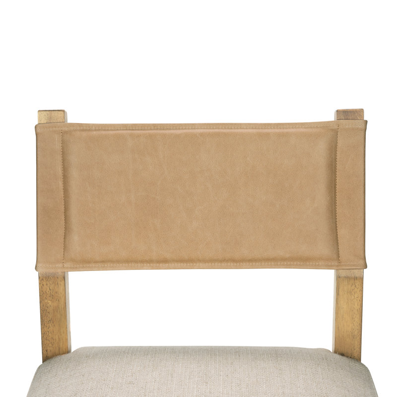 Ferris Stool, Thames Cream/Polyester Blend, Counter Stool (25.98" Seat Height), Light Oak