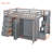 Full Size Wood Loft Bed With Built-In Wardrobes, Cabinets And Drawers-1620261782