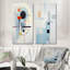 «Beige Blue Suprematism Serene Abstractions», 2 pièces-1150216383-1150216386