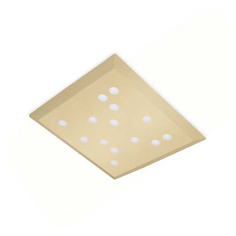 Gallaher Glass LED Flush Mount, Gold