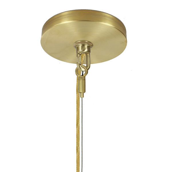Clay 1 - Light Pendant, Brass Braided, Matte White, No