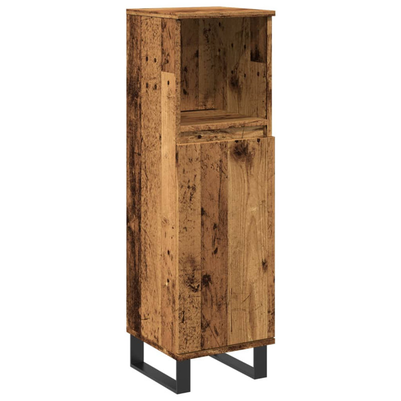 Makisha Floor Mounted Linen Cabinet, Brown