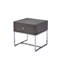 Table de bout en chêne gris avec rangement rectangulaire