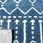 Tapis bleu marine en laine / viscose touffeté à la main Philo-861032644