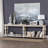 Textured Solid Bleached Wood Console_Sofa Table