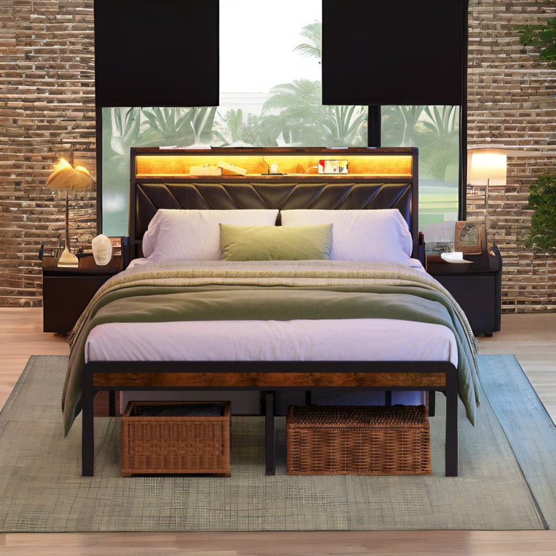 Khaloni Queen Size Platform Bed Frame