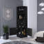 8 armoires de bar à 2 tablettes, noir, accessoire de vie moderne, rangement contemporain