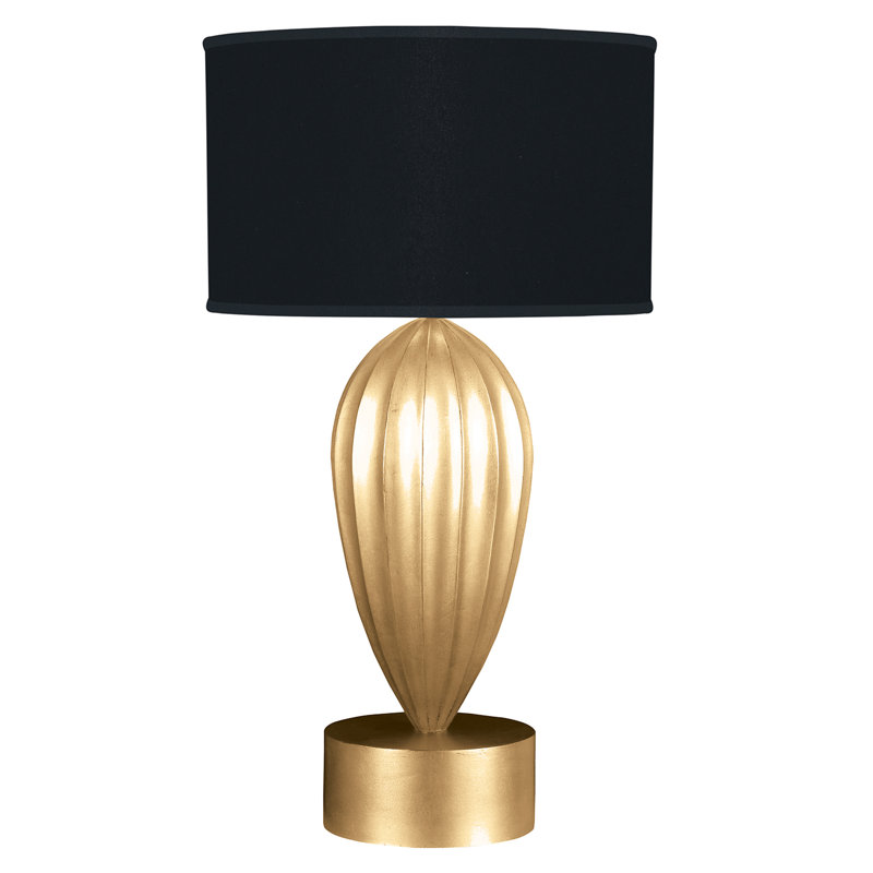 Allegretto Metal Table Lamp, Black, Gold 