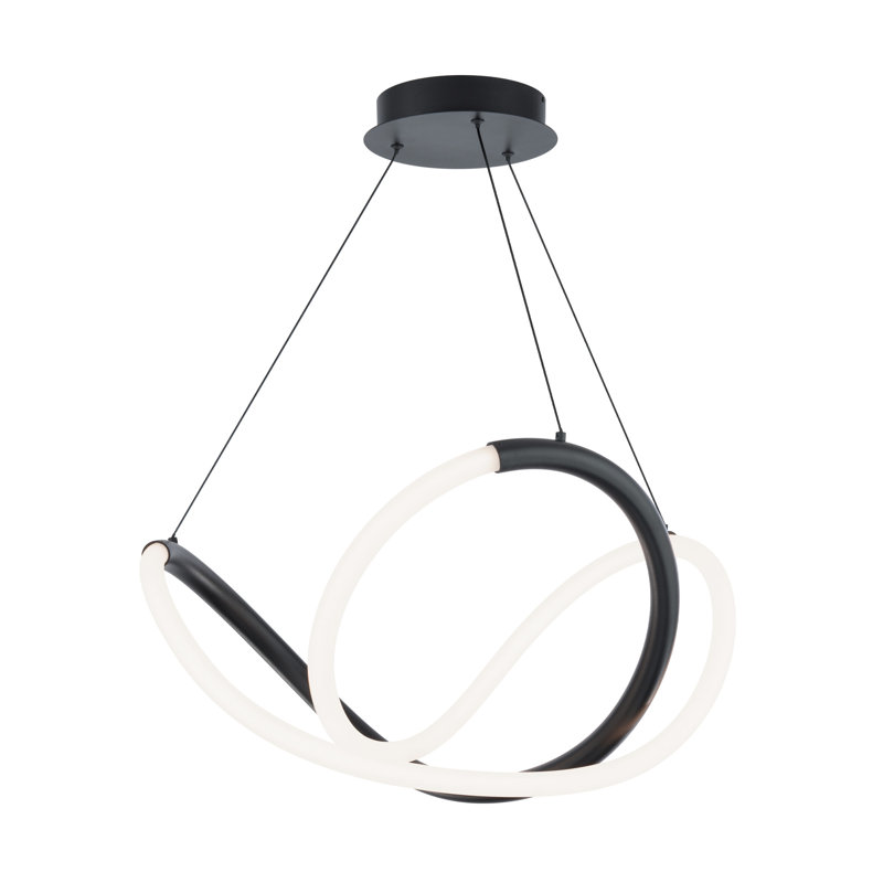 Solo 1 - Light LED Chandelier, Black