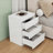 Nightstand with 3 Drawers,Small End Table-1155426267