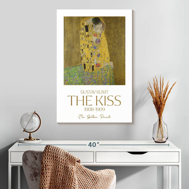Affiche d'exposition The Kiss Klimt, H 30 po x l 20 po