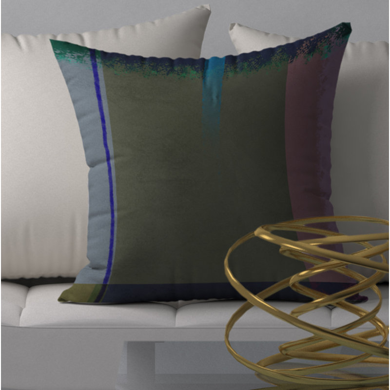 Abstract Reversible Throw Pillow, 24" H x 24" W