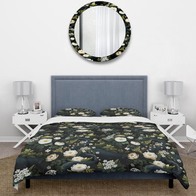 Enchanted Flowers Pattern Symphony I Duvet Cover