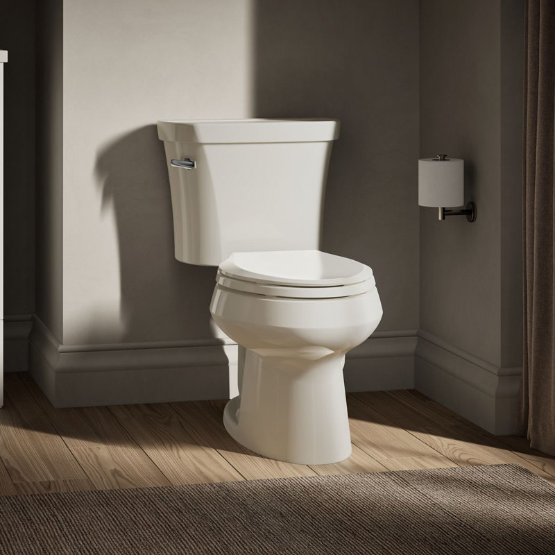 WellworthÂ 1.28 GPF Water Efficient Elongated Two-Piece toilet (Seat Not Included), Biscuit
