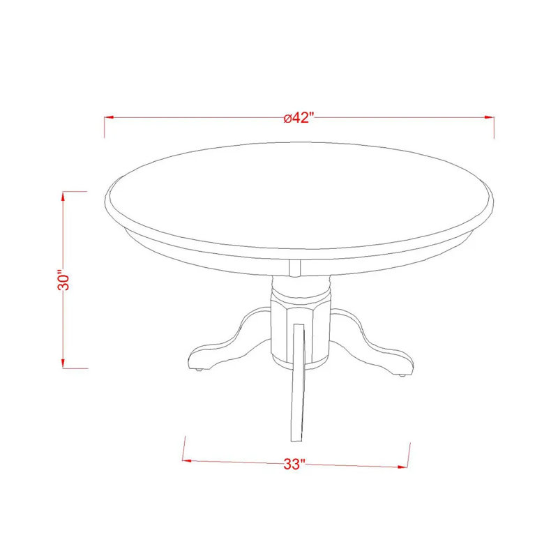 5 Piece Modern Dining Table Set Includes a Round Kitchen Table with Pedestal and 4 Linen Fabric Dining Chairs, Black, Black