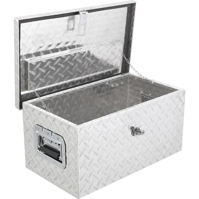 Boîte à outils 20 pouces en aluminium avec serrure et clés
