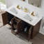 Meuble-lavabo double 60 po avec comptoir en quartz 60 po-109393092