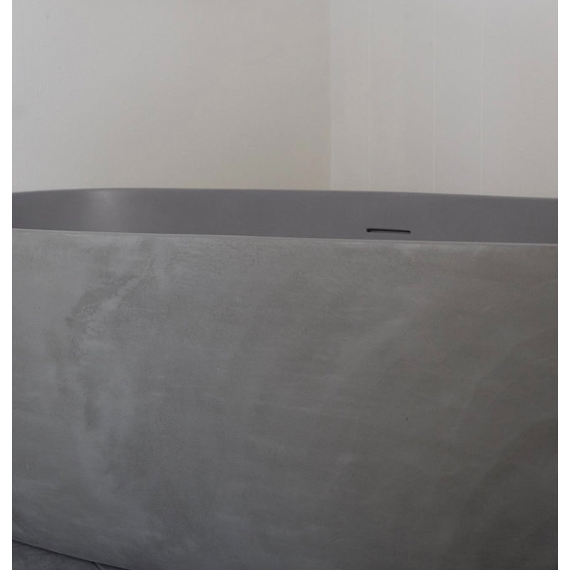 62.8'' L Soaking Bathtub, Gray
