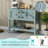 Buffet Sideboard Cabinet Entryway Console Table with 2 Doors and 2 Drawers Blue-1849609016