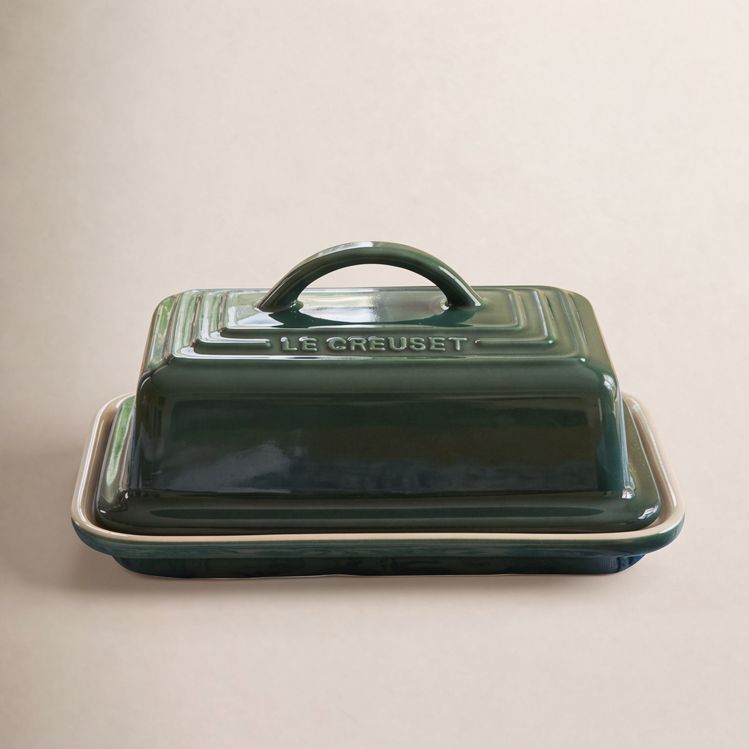 Stoneware Butter Dish, Artichaut