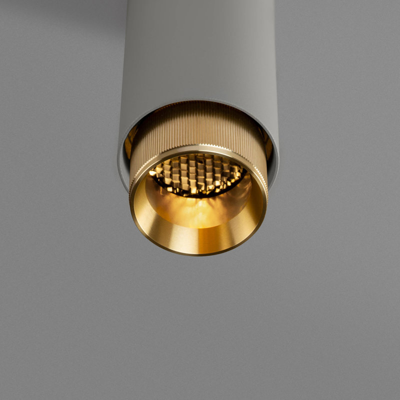 1 - Light Pendant, Brass, Stone