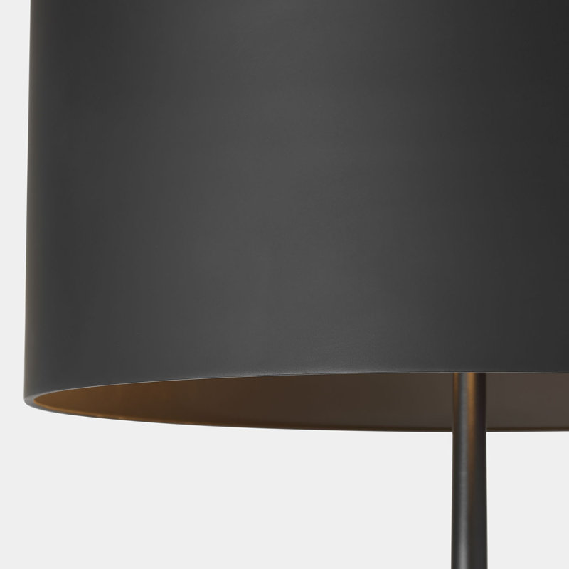 Barbara Barry Spinet 62" Floor Lamp with Shade, Matte Black, Black