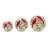 3 Piece LED Cardinal Globe Set