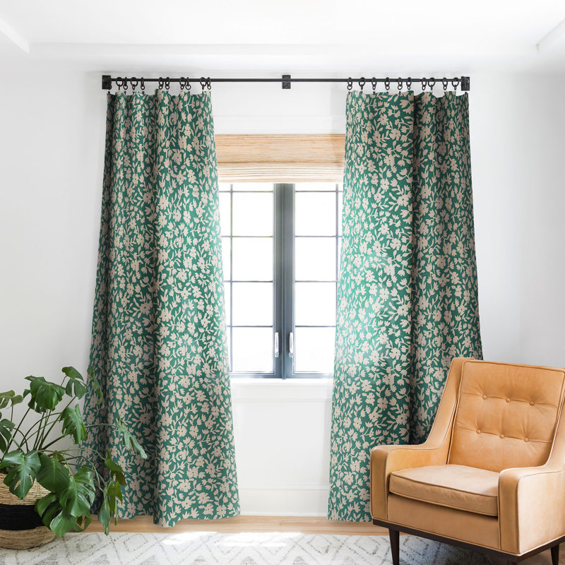 Holli Zollinger Cerie Bouquet Garden 1pc Blackout Window Curtain Panel, 50" W x 108" L